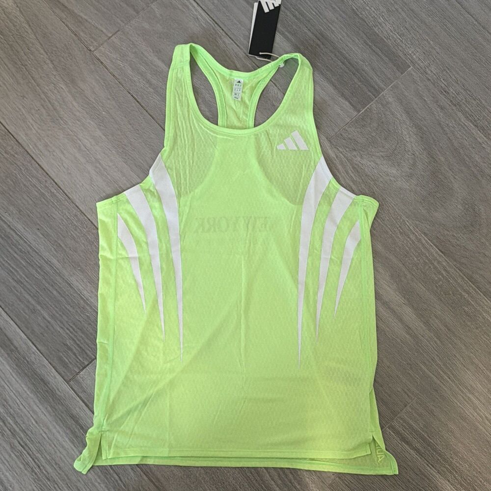 New Mens Adidas Adizero NYC New York Together Running Singlet JY6999 Size Large